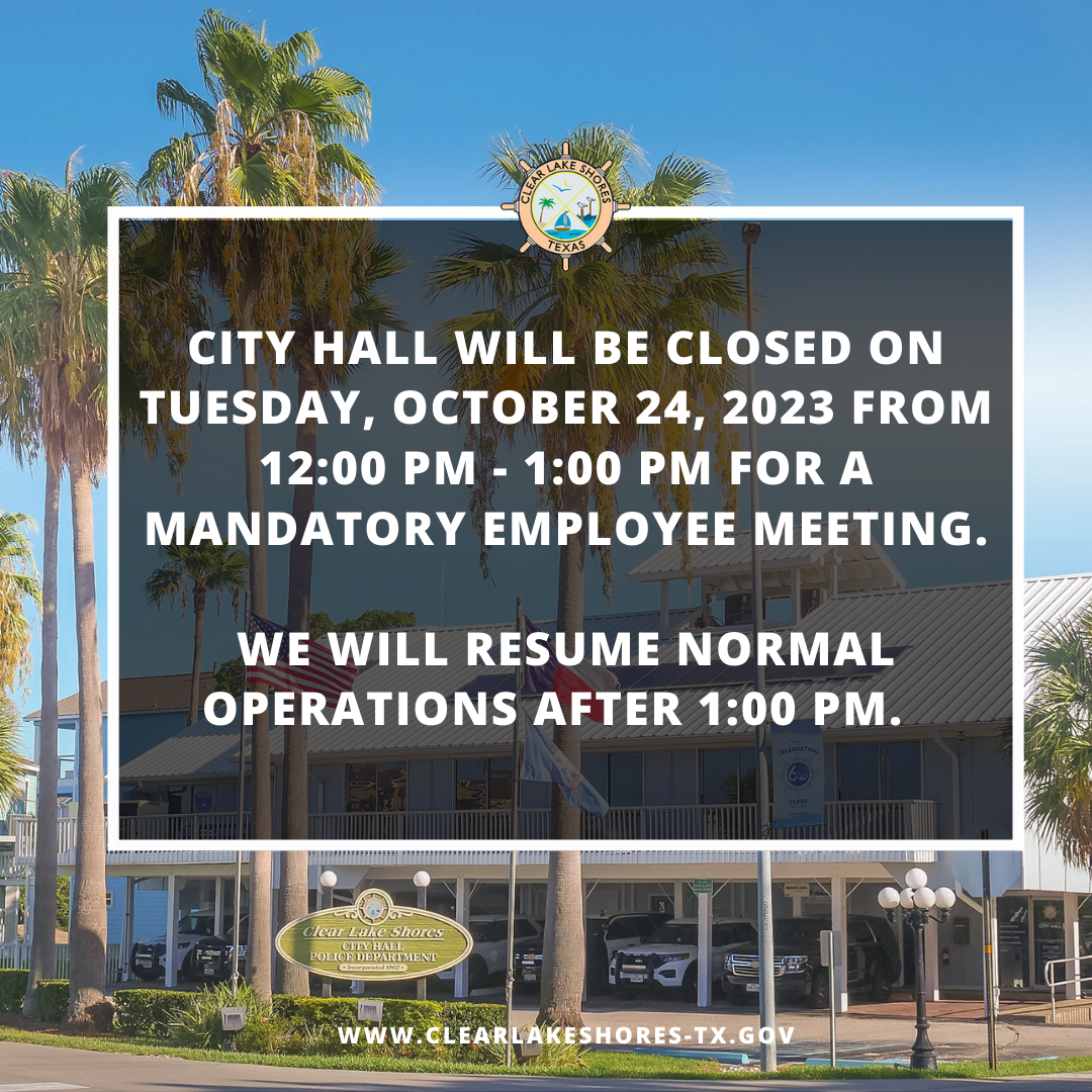 October 24th City Hall 12:00-1:00 PM Closure 