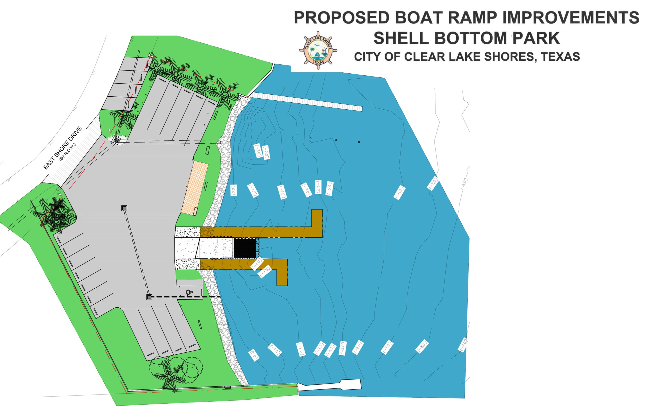 Boat Ramp artwork Diminsional Site Plan