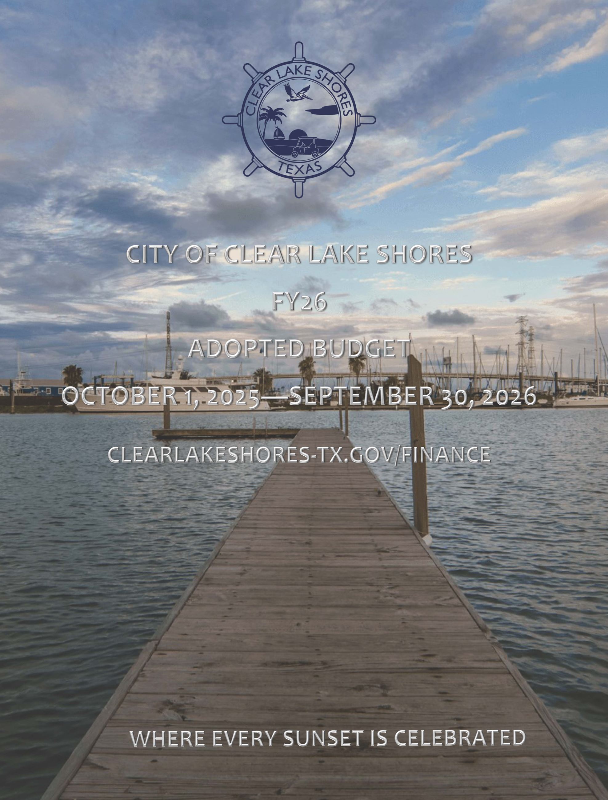 CITY OF CLEAR LAKE SHORES-FY26-ADOPTED BUDGET